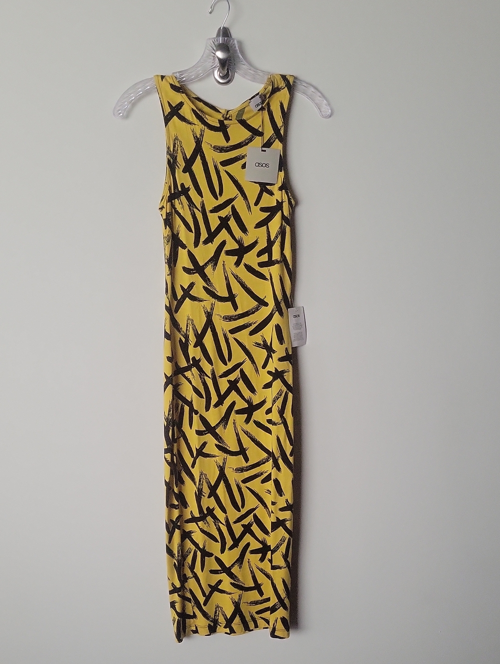 NWT Asos Bodycon Dress Artsy Brushstroke Graphic Indie Sleaze Abstract Boho XS 2